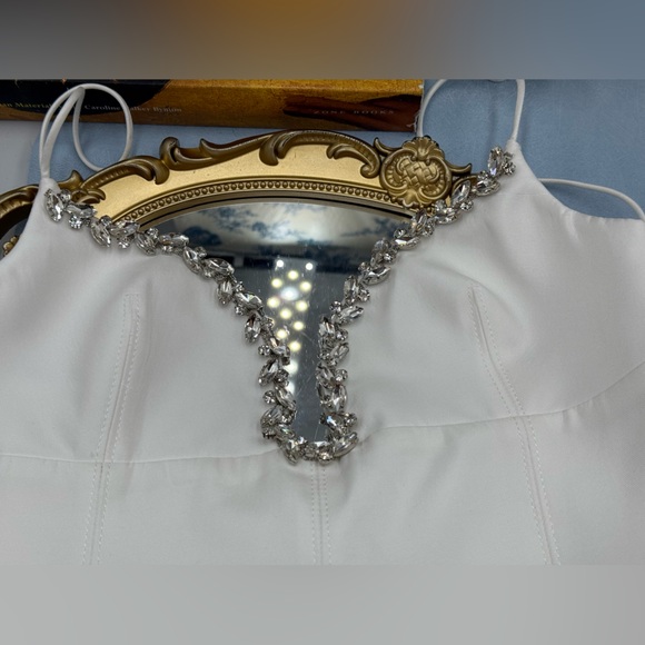 🆕 ACLER 🧿 NWT Oakwood Crystal Embellished Crepe Mini, Ivory - Sz AU 10 US 6 - Picture 13 of 17